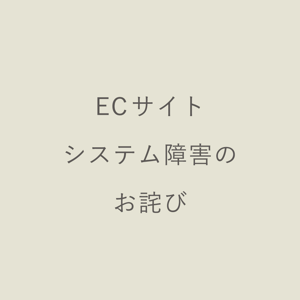 ECサイトシステム障害のお詫び