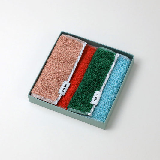 2Couleurs ハーフハンカチギフトボックスセット（ハーフハンカチタオル2枚）
