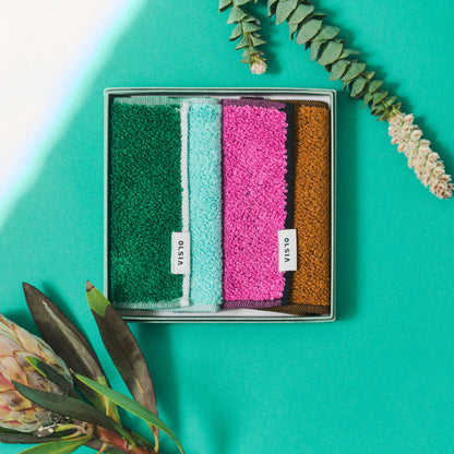 2Couleurs ハーフハンカチギフトボックスセット（ハーフハンカチタオル2枚）